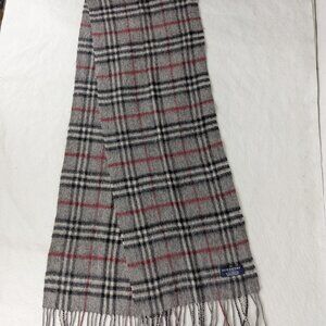 Burberry Designer Lambswool Check Scarf Gray | Unisex |Soft Luxury |Iconic Plaid